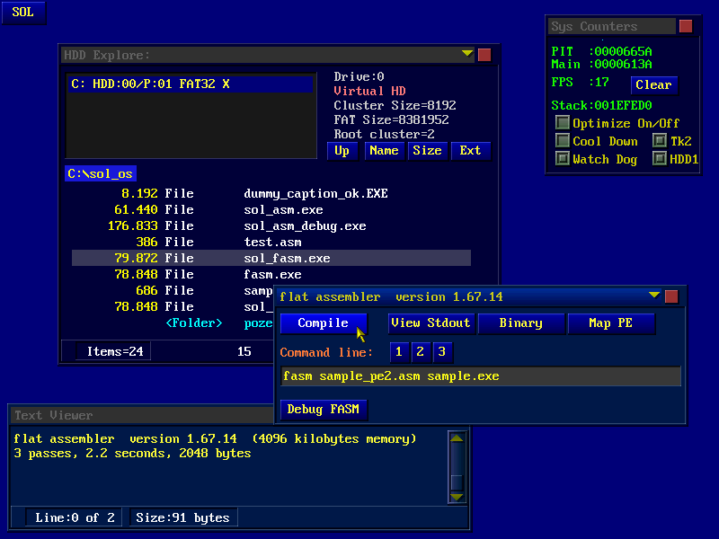 FASM running on SOL